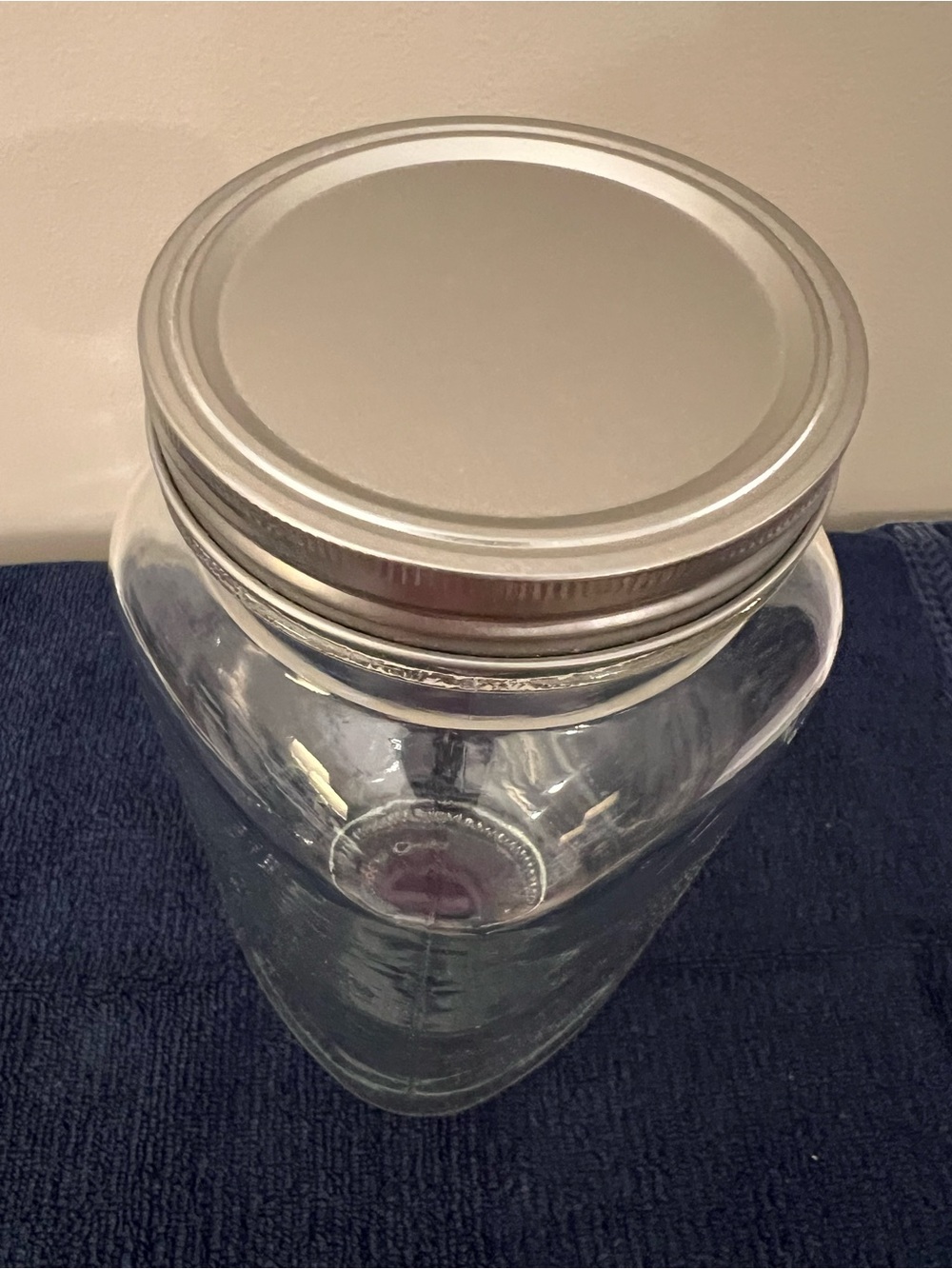 Huge Clear Glass Mason Jar with Silver Lid - NWOT - Picture 3 of 3